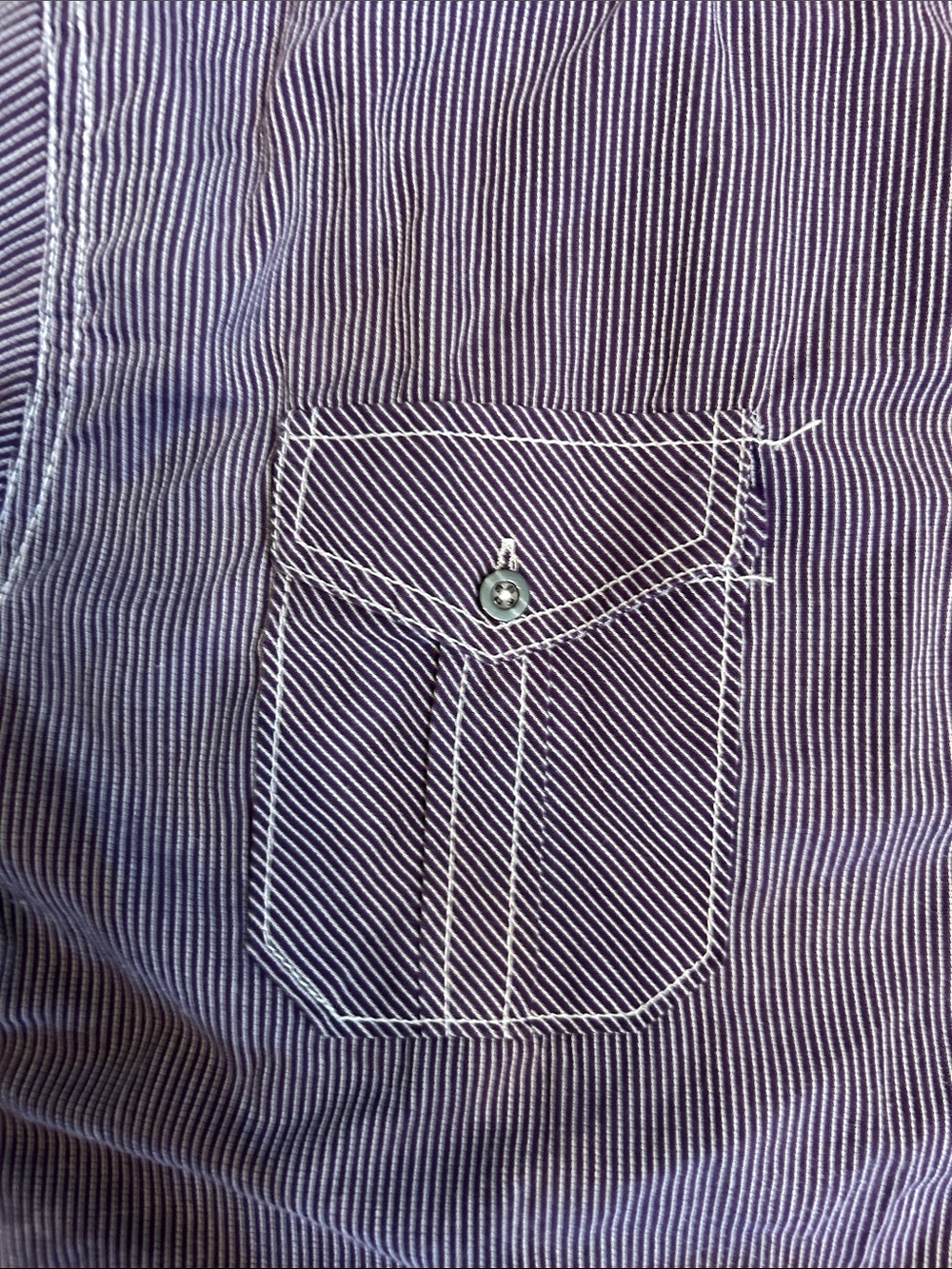 Michael Brandon Purple & White Pinstripe Casual Button-Down Shirt - Picture 4 of 11